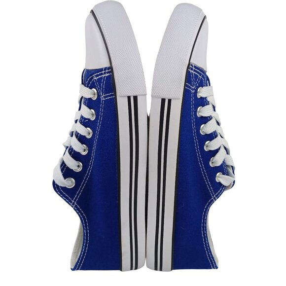 EPIC STEP LOW TOP DENIM CANVAS CASUAL LACE UP SNEAKERS WOMEN SIZE 9 BLUE WHITE - Picture 6 of 9